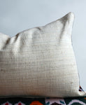 cushion cover silk velvet ikat / organic linen 40x60cm vl022