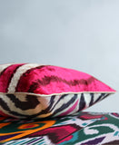 cushion cover silk velvet ikat / cotton ikat 40x60cm vc023