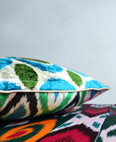 cushion cover silk velvet ikat / silk ikat 40x60cm vc024