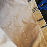 vintage linen bold navy stripes bag