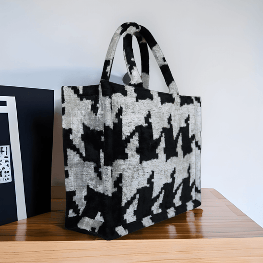 ideal for wholesale purchases, these silk velvet ikat tote bags offer an exclusive opportunity to add a touch of cultural elegance and luxury to your retail collection. Whether you are looking to elevate your store’s inventory or seeking a unique product for fashion enthusiasts, these handmade velvet ikat silk tote bags are the perfect choice.