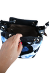 Silk Velvet Ikat Bucket Bag-018