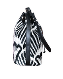 Silk Velvet Ikat Bucket Bag-017