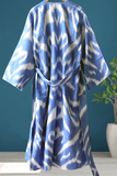 Cotton Ikat Blue Caftan 013