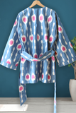 Cotton Ikat Blue Pink Jacket