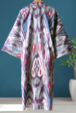 Cotton Ikat Kimono Style Caftan 017