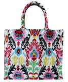 wholesale silk velvet ikat tote bag
