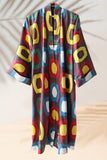 ikat kimono, caftan, ikat wear, ikat dress