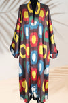Silk Ikat Kimono Style Multicolor Caftan
