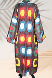 Silk Ikat Kimono Style Multicolor Caftan