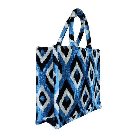 silk velvet ikat totebag 048