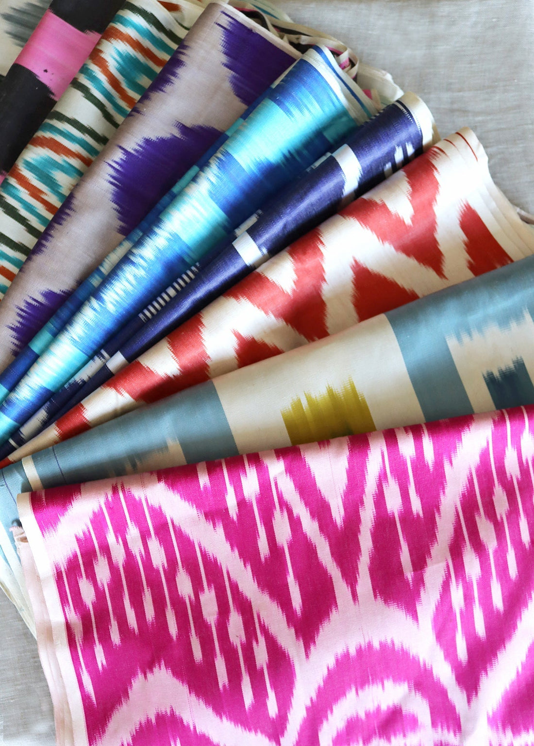 What is ikat? Handmade silk ikat fabrics.