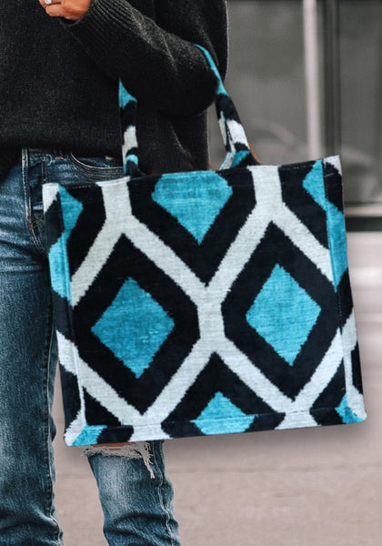 Women's Designer Handbags, Handmade Luxury Designer Hand Bags, Ikat Tote, Velvet Tote, Luxury Handcrafted Tote, Shop Designer Hand Bags, The most popular designer handbags, textile bag Handmade Tote Bag Wholesale