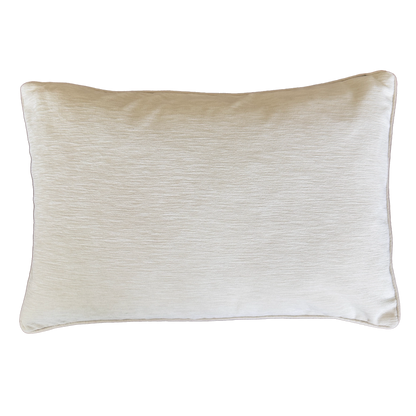 Handmade Blue Diamond silk velvet ikat cushion cover featuring a geometric pattern in blue, grey and ivory with a soft velvet back, 40×60 cm. backside