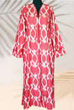 Cotton Ikat Red Caftan