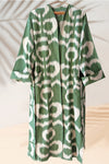 Cotton Ikat Green Caftan