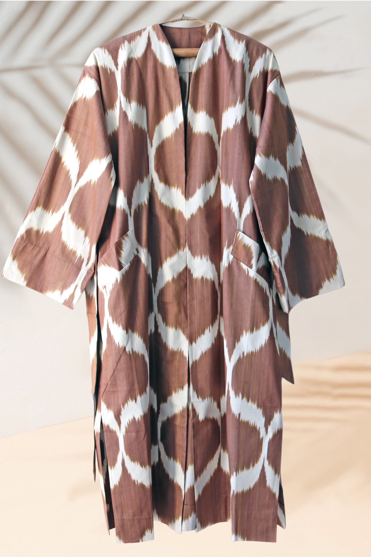 Cotton Ikat Caramel Caftan