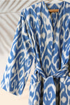 Cotton Ikat Blue Caftan 032