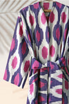 Cotton Ikat Pink Purple Caftan