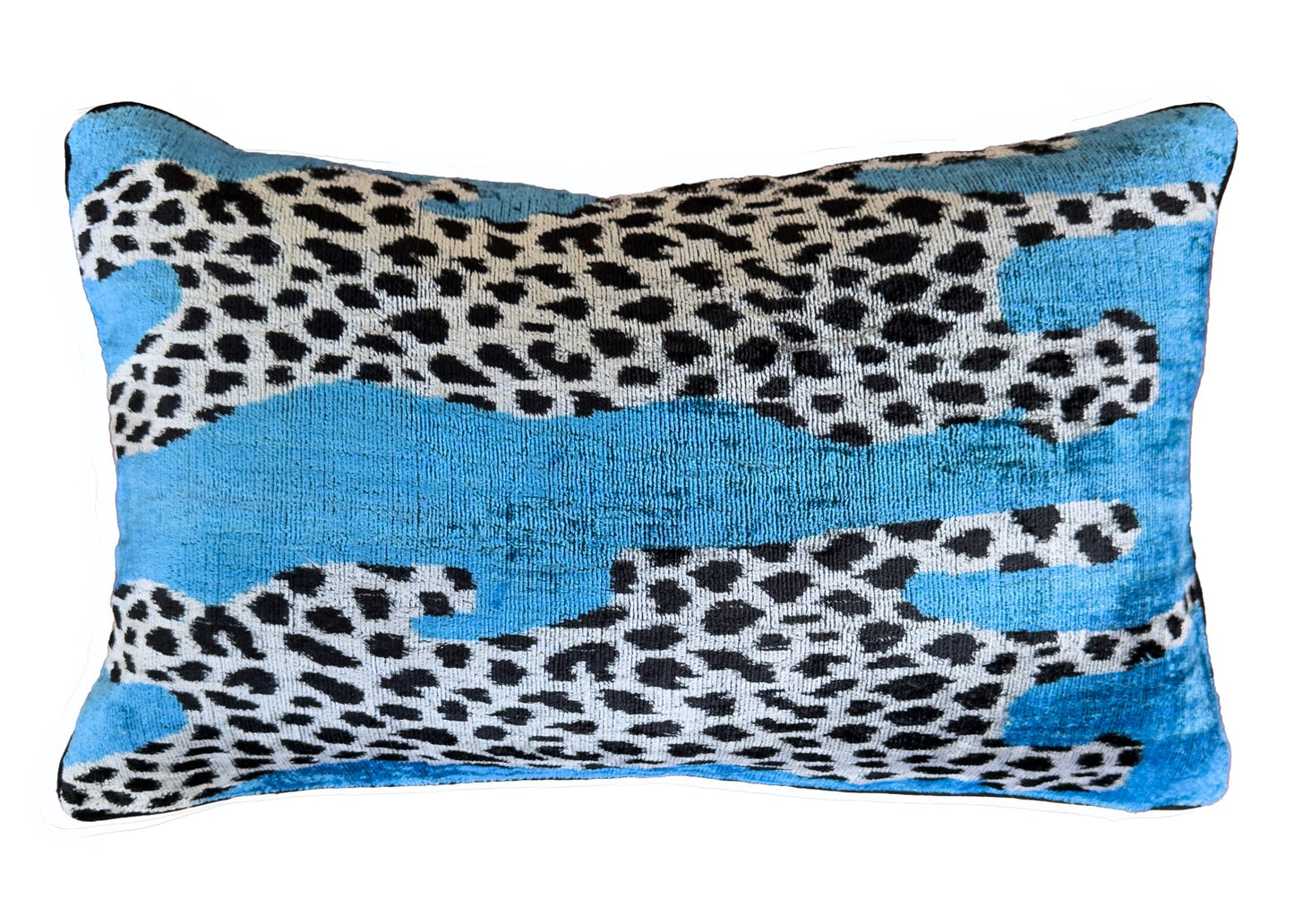 Wholesale silk velvet ikat cushion covers made from authentic handwoven silk velvet.