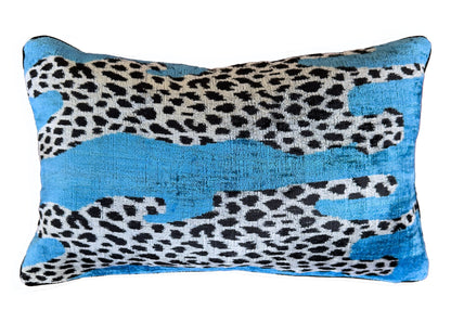 Wholesale silk velvet ikat cushion covers made from authentic handwoven silk velvet.