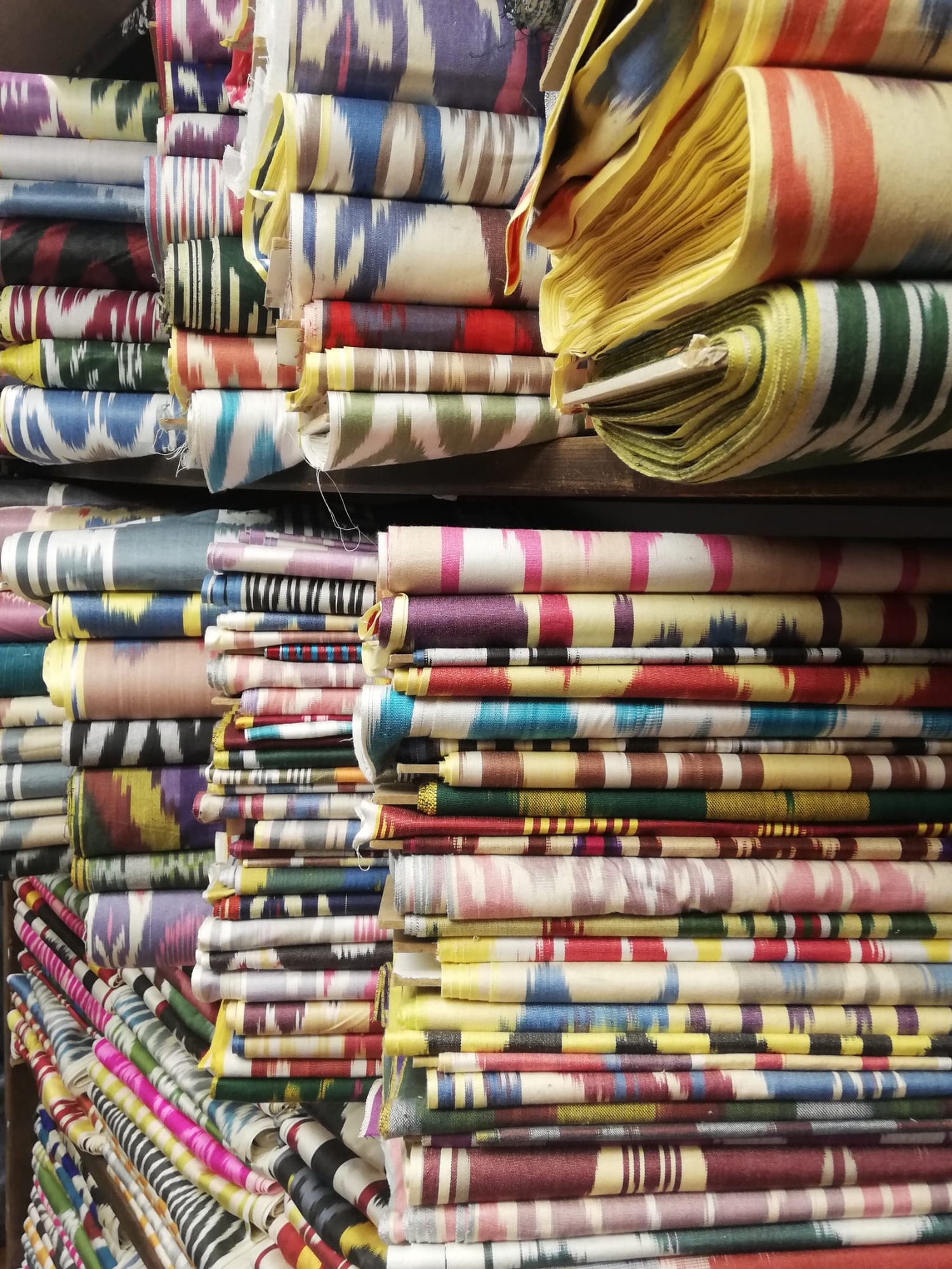 Handmade Silk Ikat Fabric for Luxury Upholstery and Fashion Design