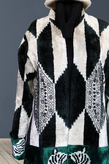 Silk Velvet Ikat Coats Unique – Timeless Elegance and Luxury