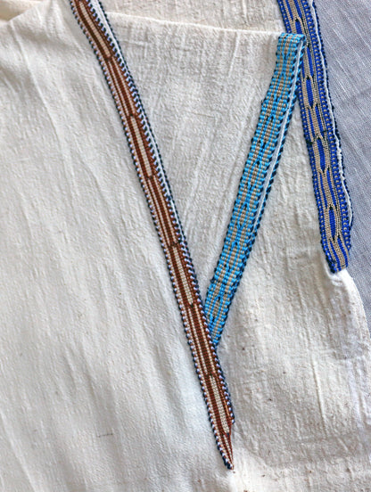 Handwoven Caftan Dress with ribbon 5