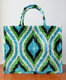 Silk Velvet Ikat Totebag 098