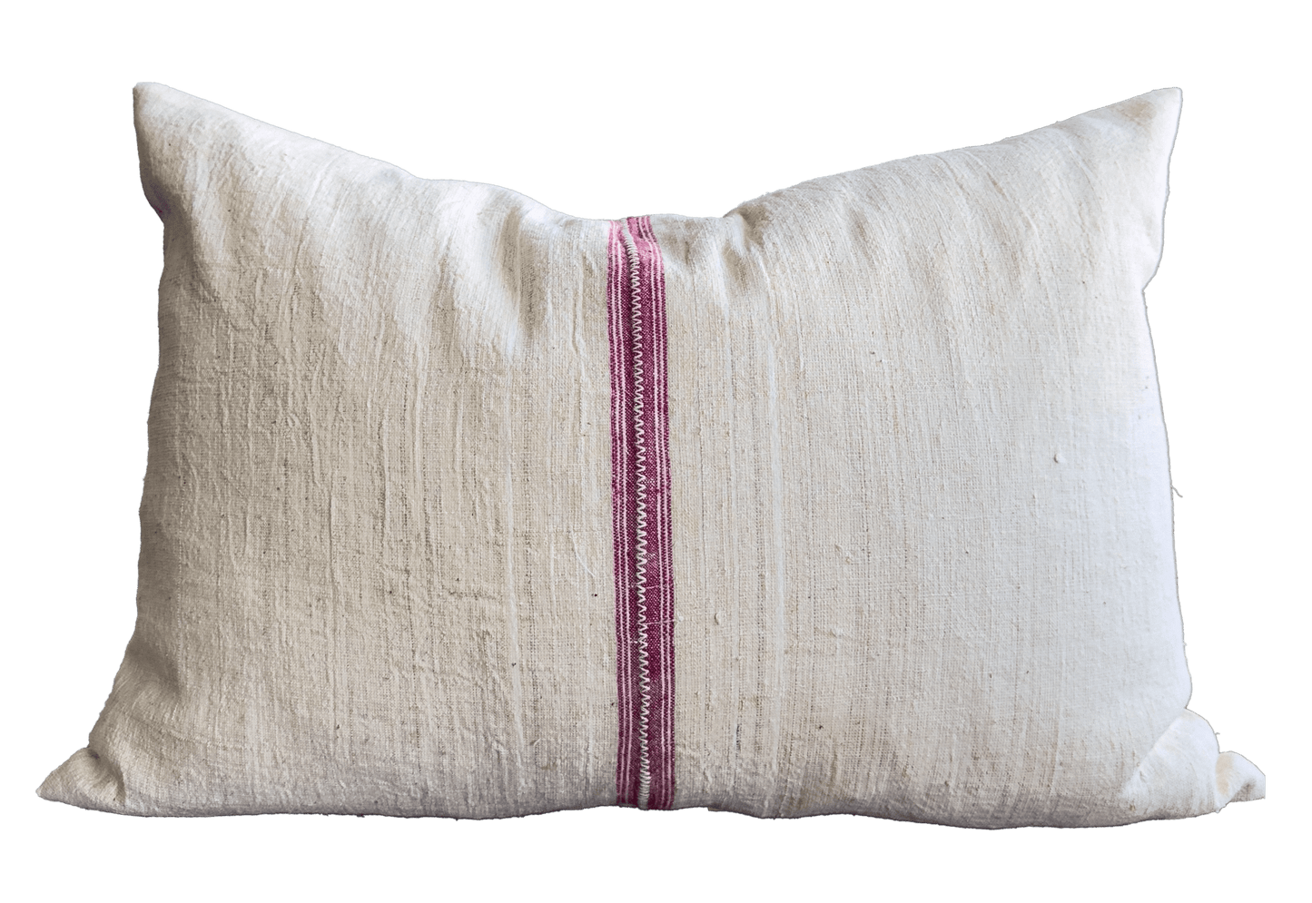 Enhance your home with the Heritage Burgundy Striped Linen Cushion, crafted from heavyweight, handwoven vintage linen. Inspired by French style linen and farmhouse rustic decor, this natural linen cushion cover features elegant cherry red stripes for a timeless charm