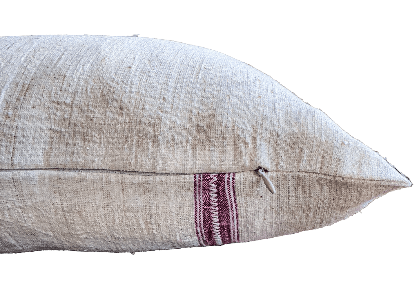 Heritage Burgundy Striped Linen Cushion