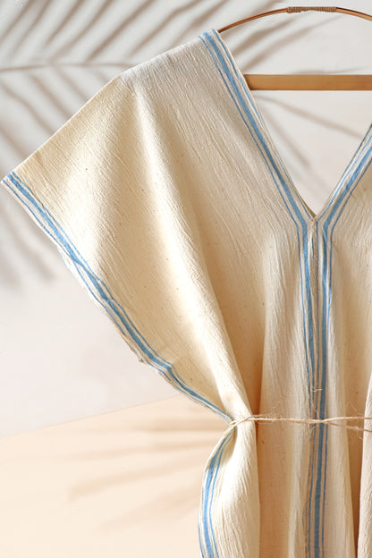 Handwoven Caftan Dress Blue 15