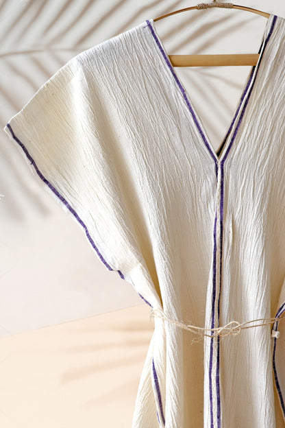 Handwoven Caftan Dress Purple 25