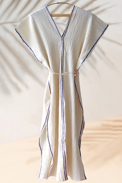 Handwoven Caftan Dress Purple 25