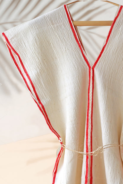 Handwoven Caftan Dress Orange 29