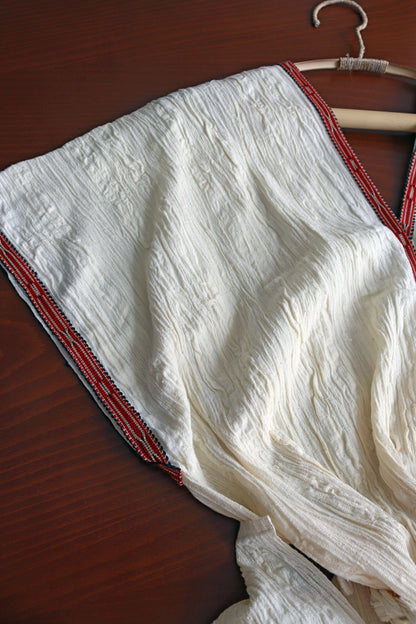 Handwoven Caftan Dress with ribbon 7