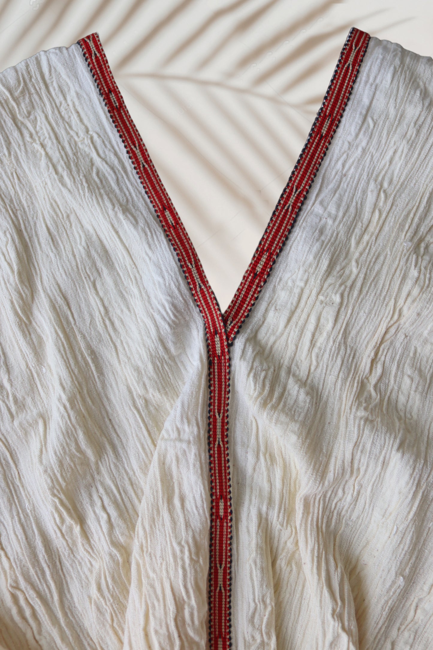 Handwoven Caftan Dress with ribbon 7