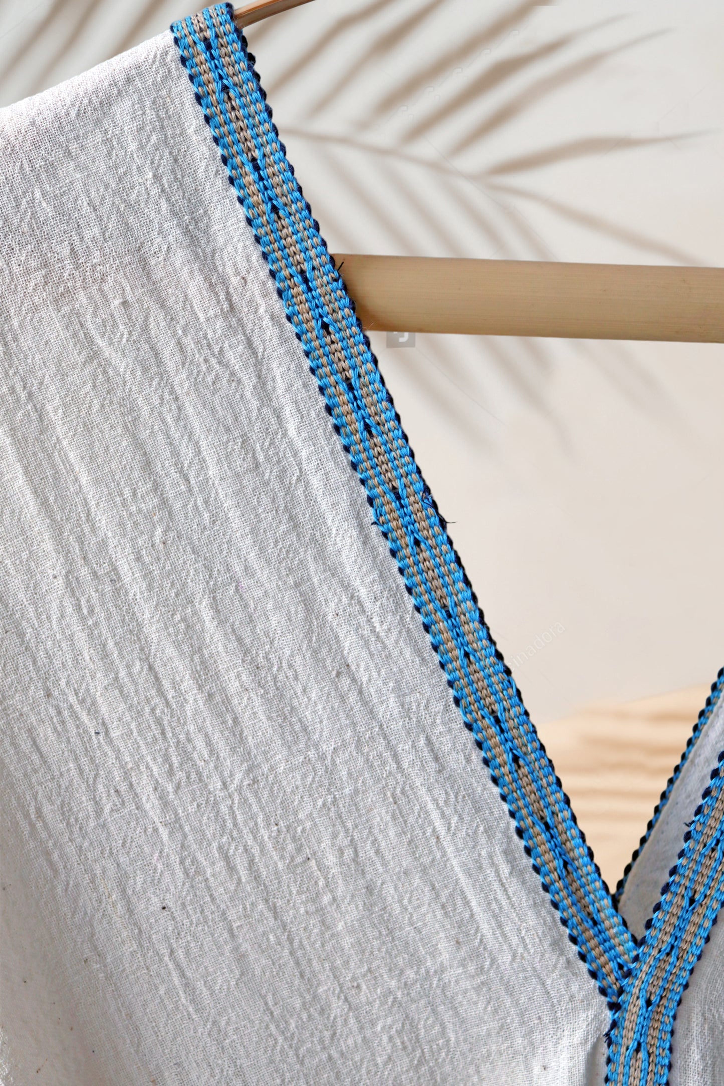 Handwoven Caftan Dress with ribbon 5