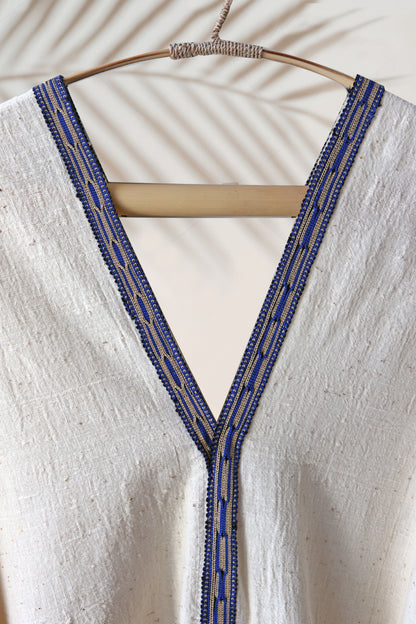 Handwoven Caftan Dress with ribbon 6