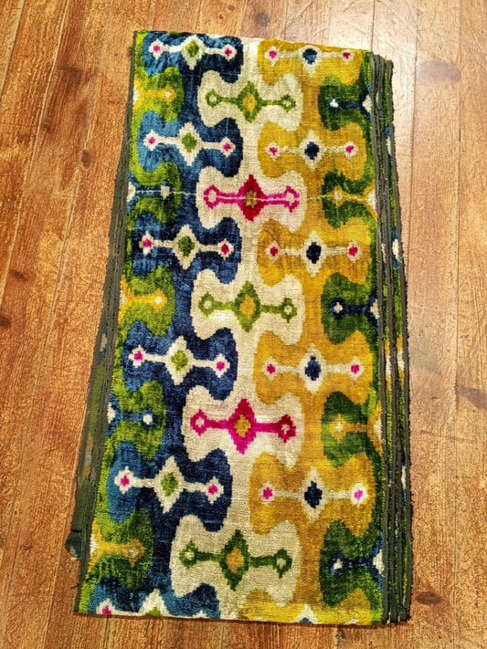 Velvet Ikat fabric bulk order for designer projects