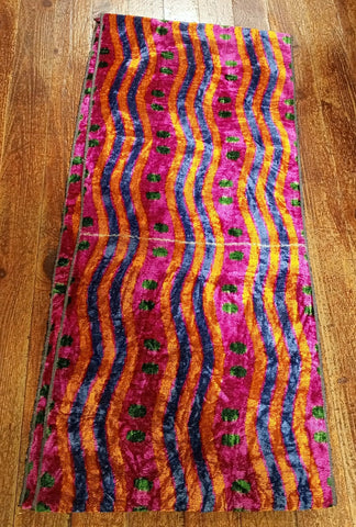 Ikat fabric fusia orange by the meter