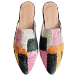 silk velvet ikat slippers size 38