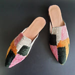 silk velvet ikat slippers size 38