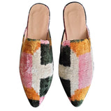 silk velvet ikat slippers size 39