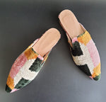 silk velvet ikat slippers size 39