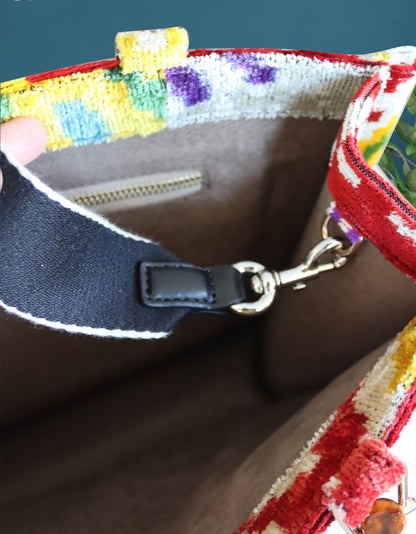 Bamboo Style Handles Medium Tote Bag 062