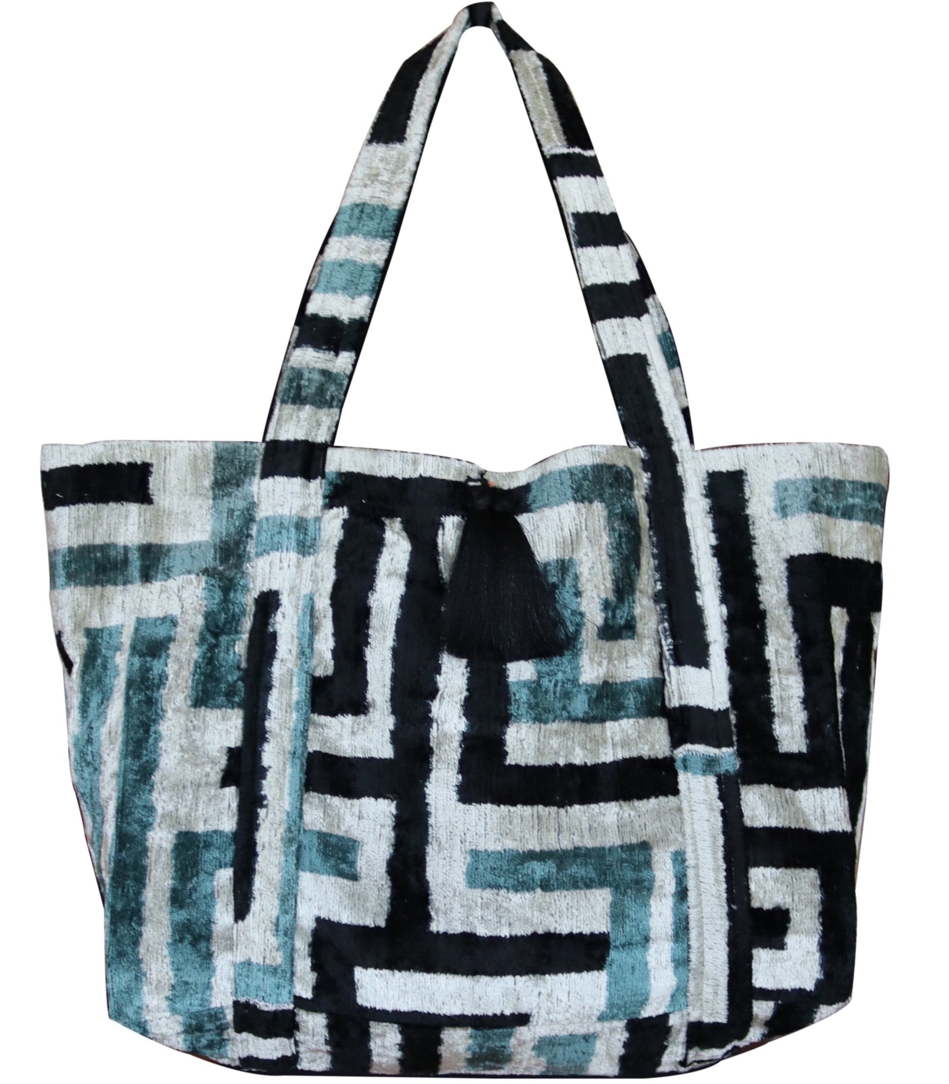 silk velvet ikat oversize bag 005