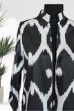 cotton ikat caftan (black&white)