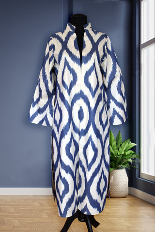 cotton ikat caftan (azur)