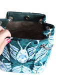 Silk Velvet Ikat Bucket Bag-014